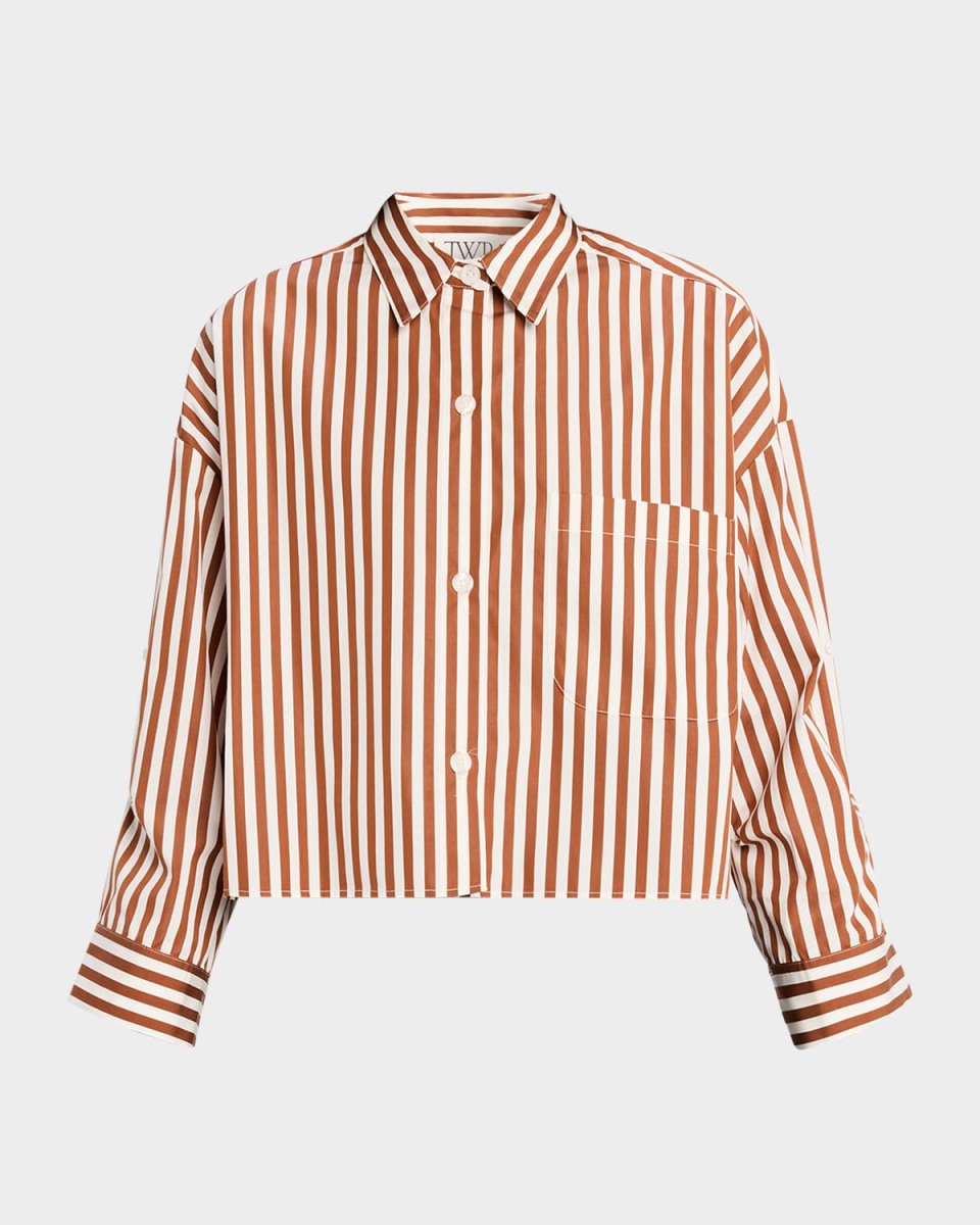 Next Ex Striped Button-Front Shirt
